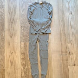 Chasing Windmills ribbed grey kids size 6/7 long john set